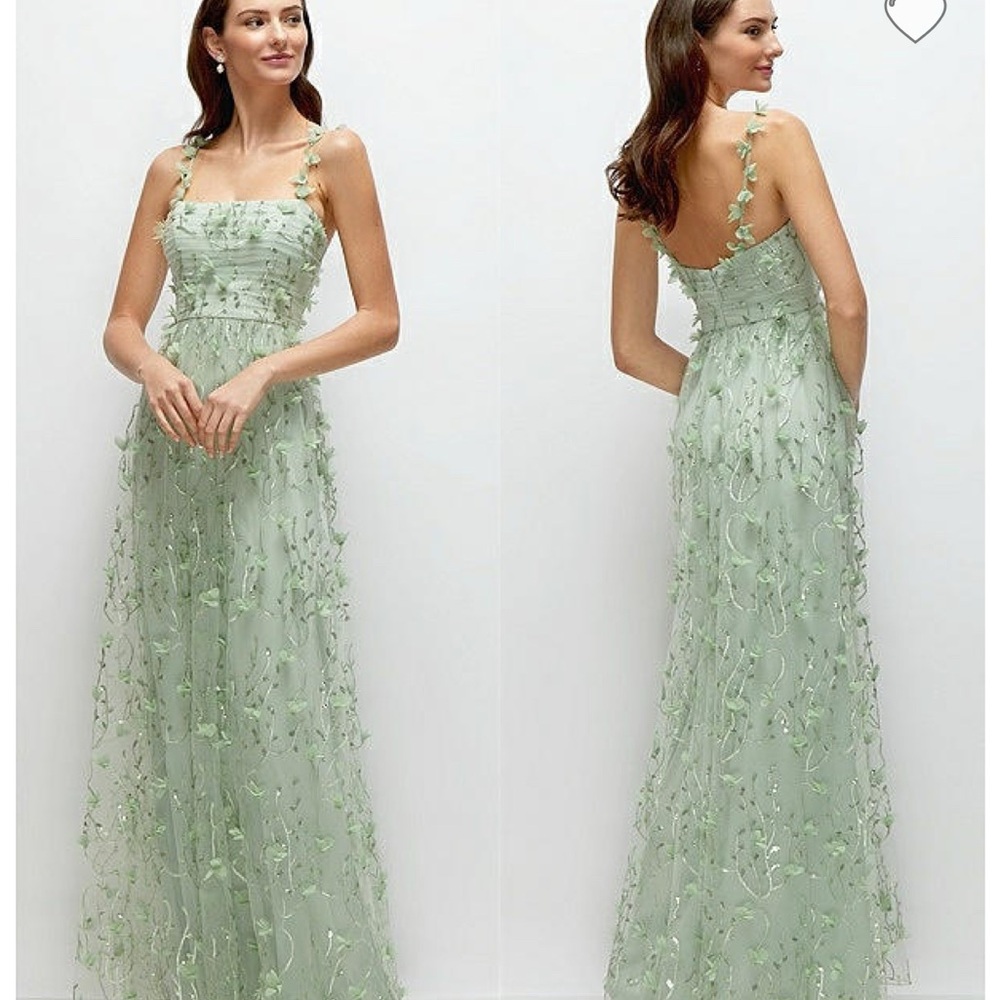 Dessy Collection Mint Backless Dress